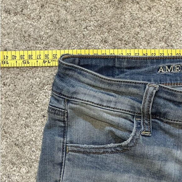 American Eagle Outfitters Super Stretch Jegging Distressed Misses Size 2 Skinny - Picture 3 of 9